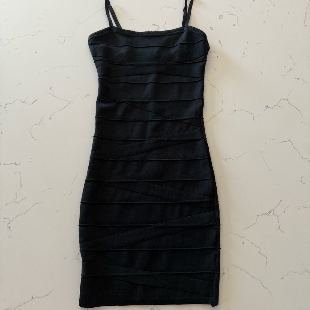 Elegant Black Bodycon Bandage Dress - GUESS